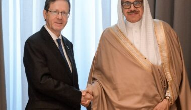 Israel’s Herzog holds rare meeting with Bahraini FM in Azerbaijan