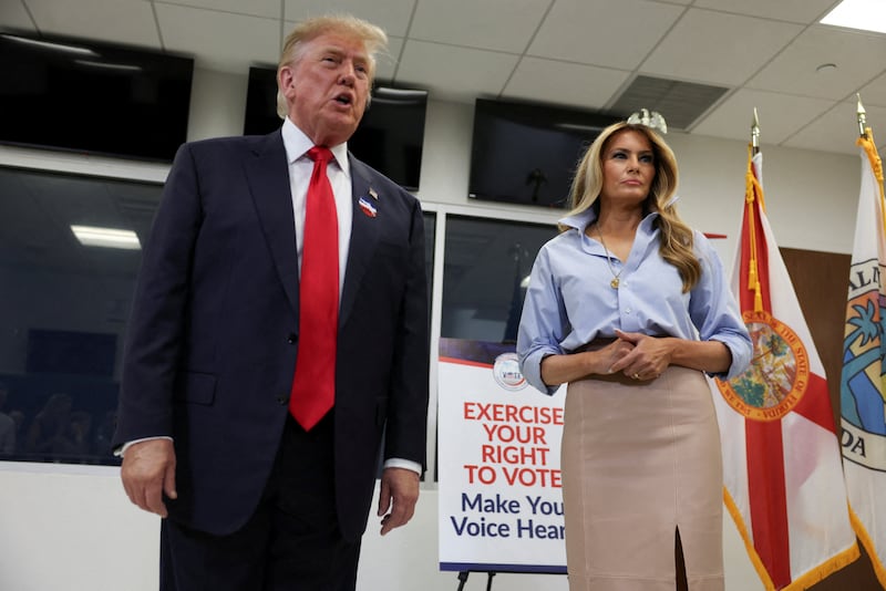 "It could happen," Trump said of his wife taking a trip to war-torn Ukraine following the ceasefire she claims to have brokered.