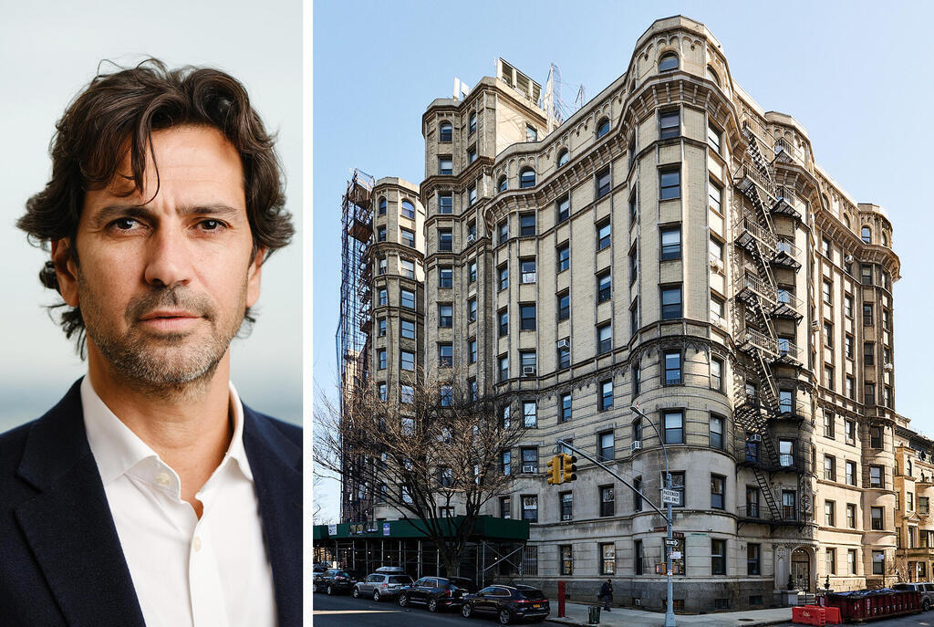 Amir Shriki, controlling shareholder of real estate company Aya New York, next to one of the company’s properties in Manhattan 