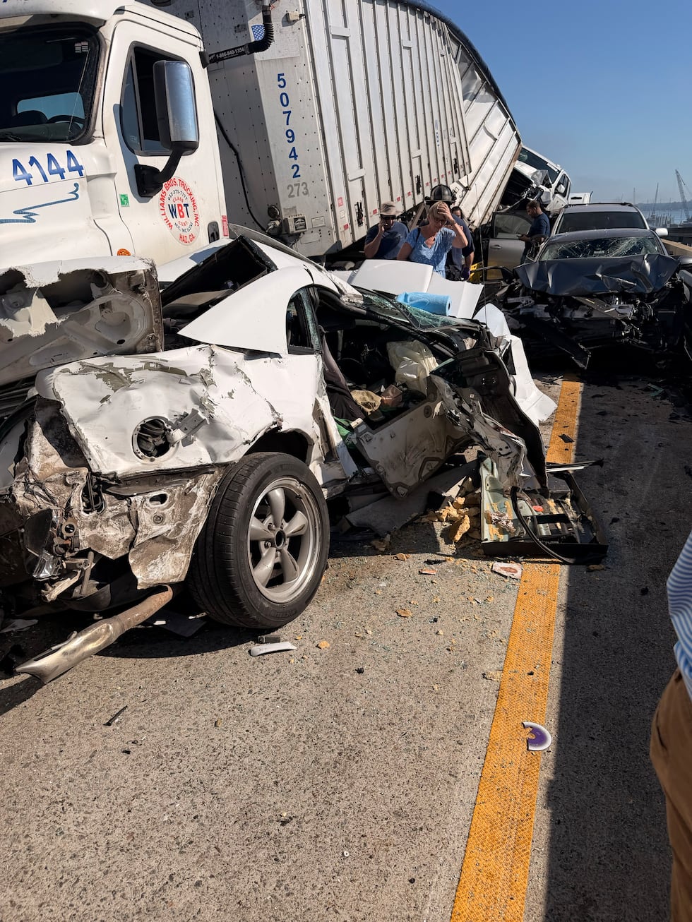 I-95 crash on Lake Marion bridge in South Carolina.