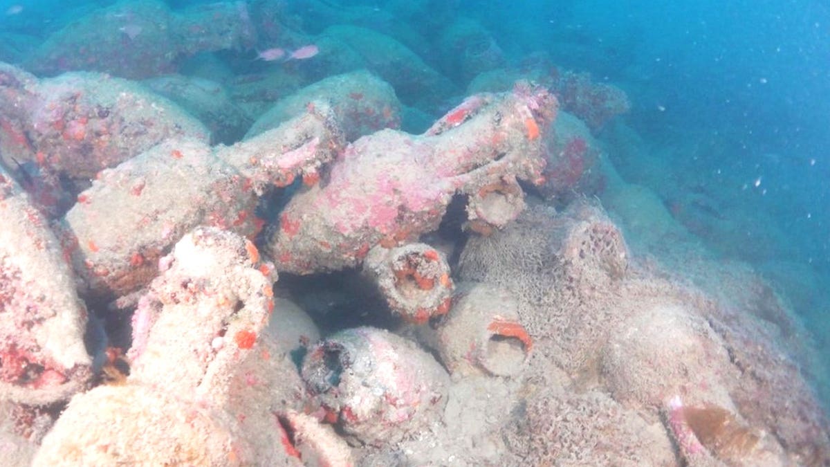 View of Roman vessels on seabed