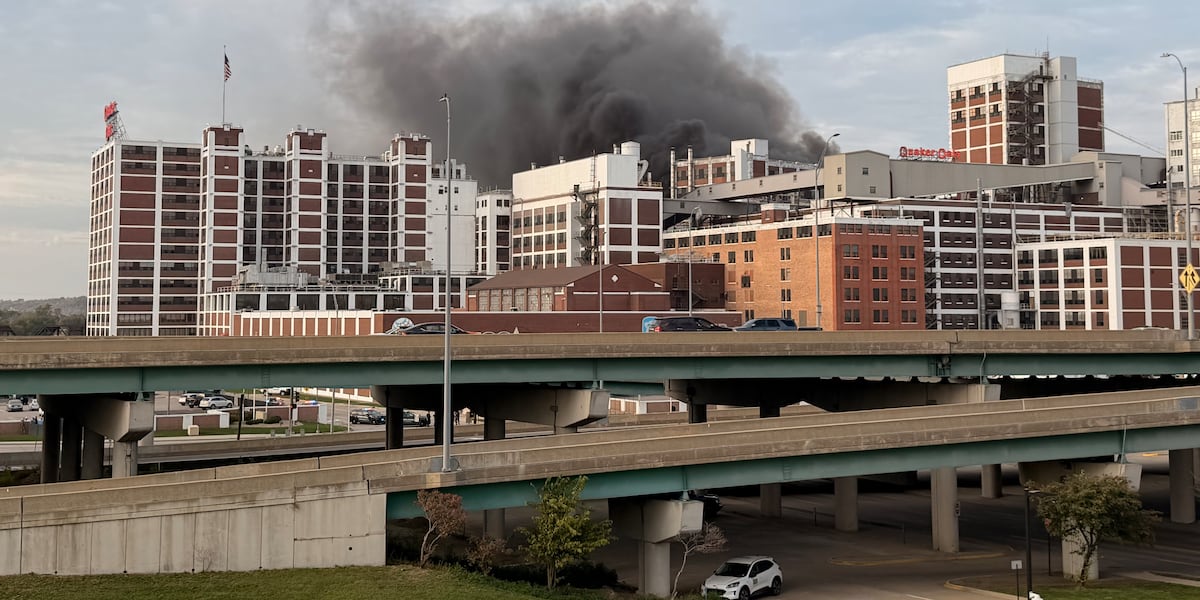 UPDATE: No one hurt after fire, explosion Quaker Oats in downtown Cedar Rapids
