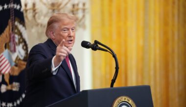 President Trump spoke during a Hispanic Heritage Month Celebration in the East Room of the White House Wednesday.
