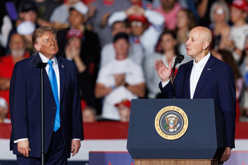U.S. Sen. Pete Ricketts is trying to balance sucking up to Trump while keeping his distance.