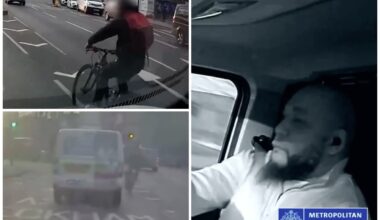 Shocking moment road rage van driver deliberately mows down cyclist - London Evening Standard