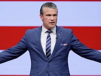 US Defense Secretary Pete Hegseth delivers his 2026 "State of the Force" address to US junior officers and enlisted leaders at Marine Corps Base Quantico in Quantico, Virginia, US, September 30, 2026. REUTERS/Evan Vucci/Pool