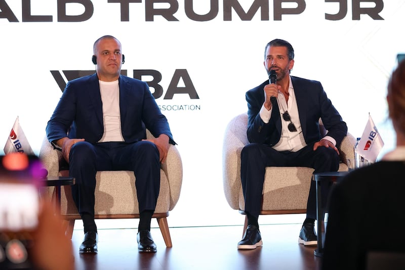 International Boxing Association (IBA)  President Umar Kremlev and Donald Trump Jr.