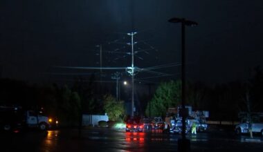 Hwy 26 closed in both directions near Cedar Hills after power pole fire
