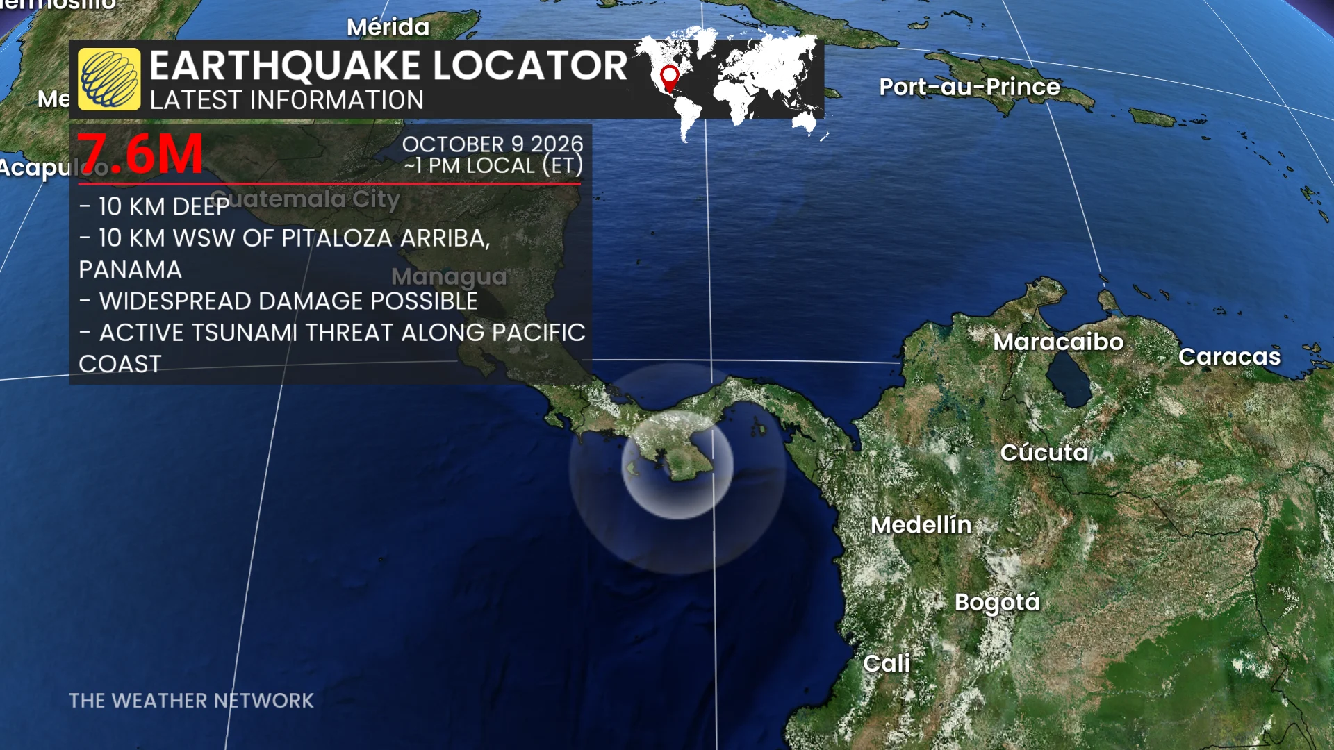 Panama Earthquake UPDATED October 9 2026