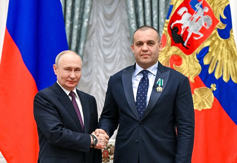 Russian President Vladimir Putin awards  Umar Kremlev