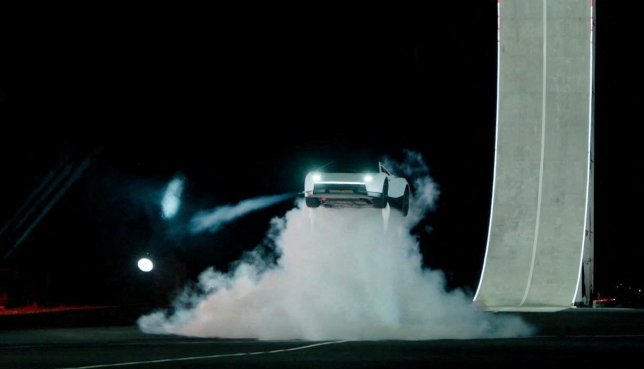 Tesla unveils its long-delayed Roadster nearly a decade after first revealing a next-generation version of its original electric sports ???car, at a launch event in Waco, Texas, US, on October 15, 2026, in this still image taken from a handout video. Tesla/Handout via REUTERS THIS IMAGE HAS BEEN SUPPLIED BY A THIRD PARTY. NO RESALES. NO ARCHIVES. MANDATORY CREDIT.