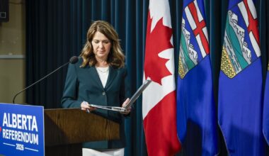 Alberta referendum 2026: Smith tells party to get on team Canada