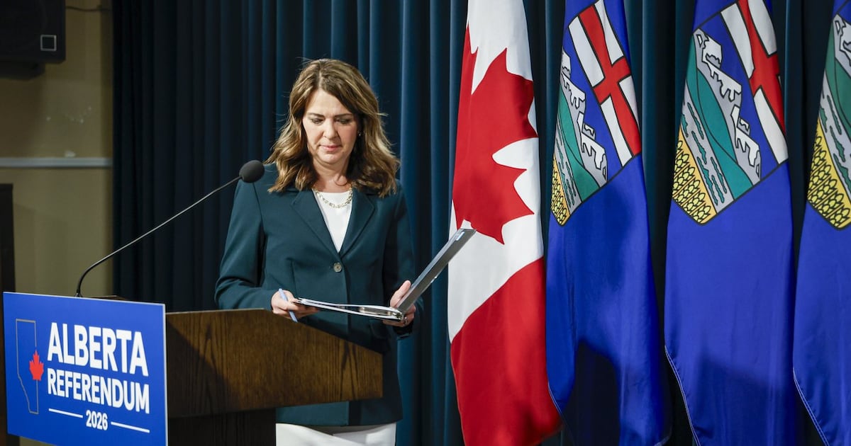 Alberta referendum 2026: Smith tells party to get on team Canada