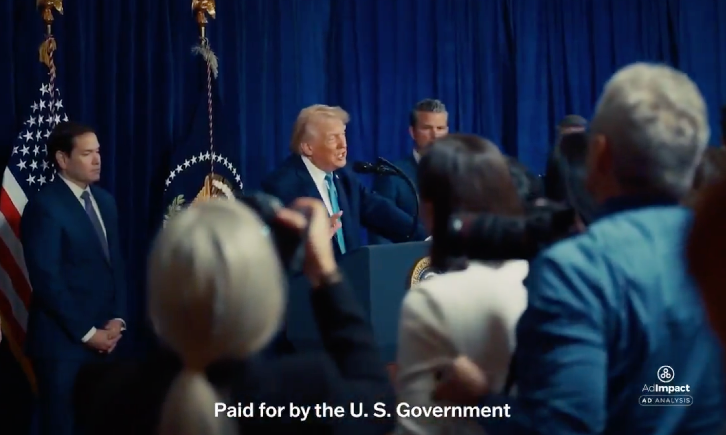 Government ethics experts and members of Congress have denounced the ads as illegal use of public funds to promote political propaganda