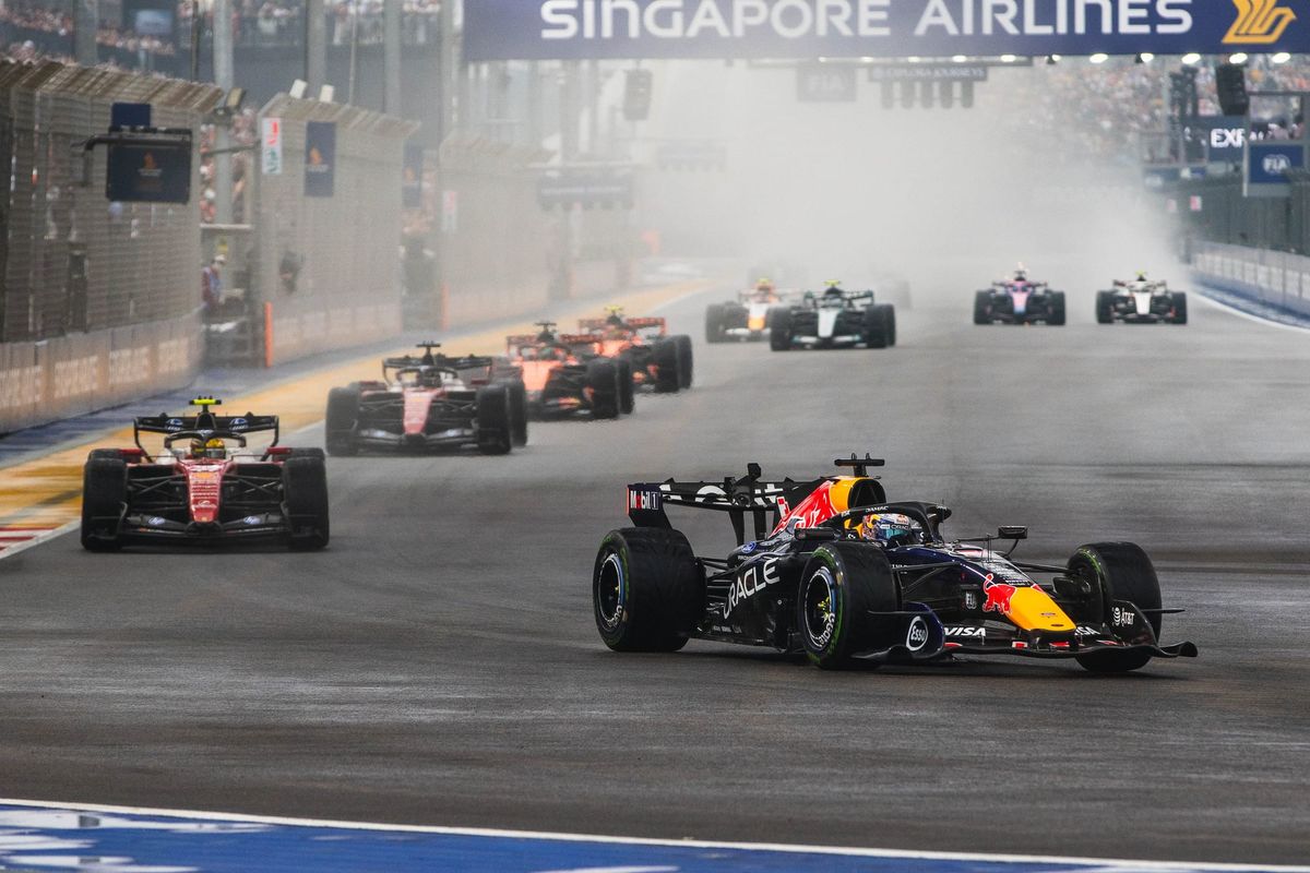 F1 2026 Singapore GP starting grid with multiple penalties and pitlane starts