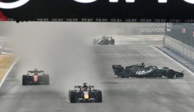 Verstappen wins delayed Singapore sprint, Russell crashes from lead