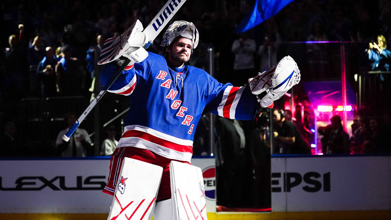 Shesterkin celebrates ‘unbelievable feelings’ with first goalie goal in Rangers history