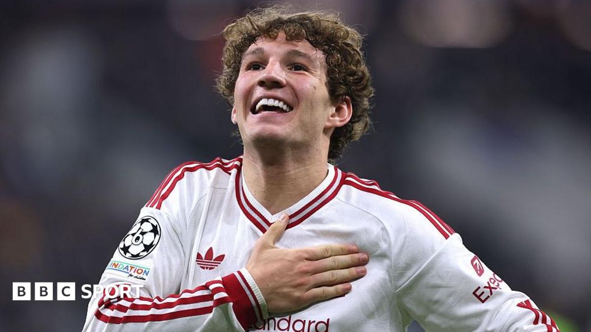 Lewis Koumas celebrates scoring for Liverpool against LASK