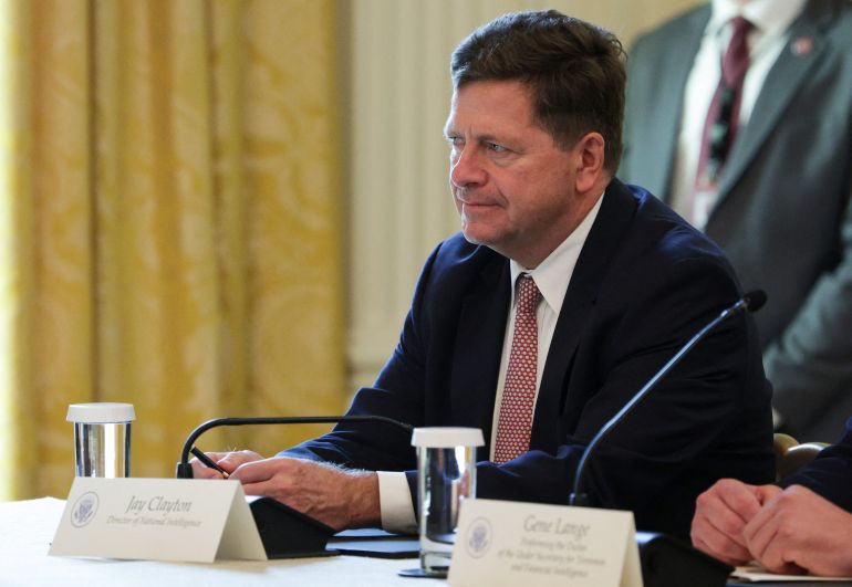 WASHINGTON, DC - OCTOBER 21: Director of National Intelligence Jay Clayton attends a roundtable discussion on cybercrime in the East Room of the White House on October 21, 2026 in Washington, DC. President Trump hosted the roundtable focusing on combating cybercrime and foreign criminal networks exploiting Americans. Alex Wong/Getty Images/AFP (Photo by ALEX WONG / GETTY IMAGES NORTH AMERICA / Getty Images via AFP)