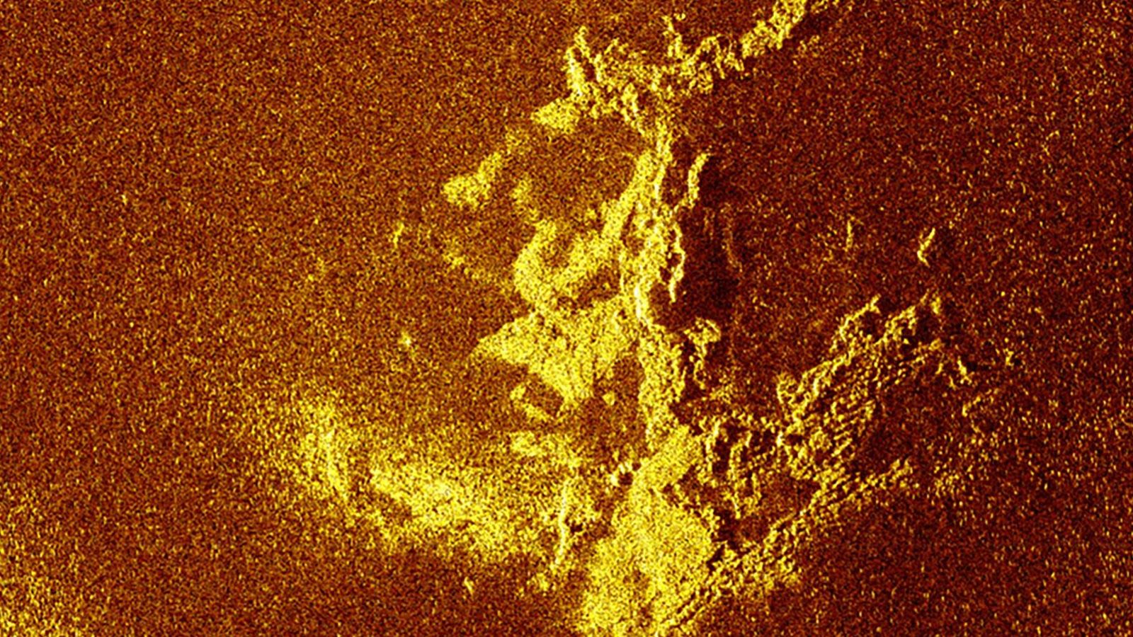 Sonar image of the seafloor after the search
