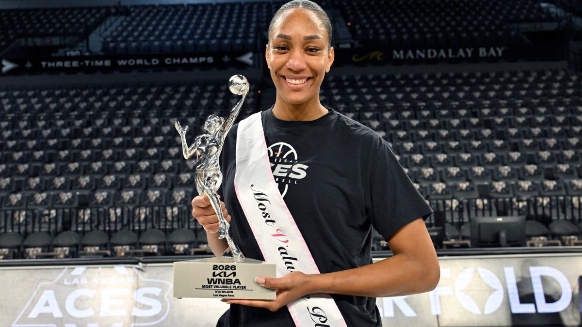 A'ja Wilson wins her fifth WNBA MVP award at Michelob ULTRA Arena in Las Vegas.
