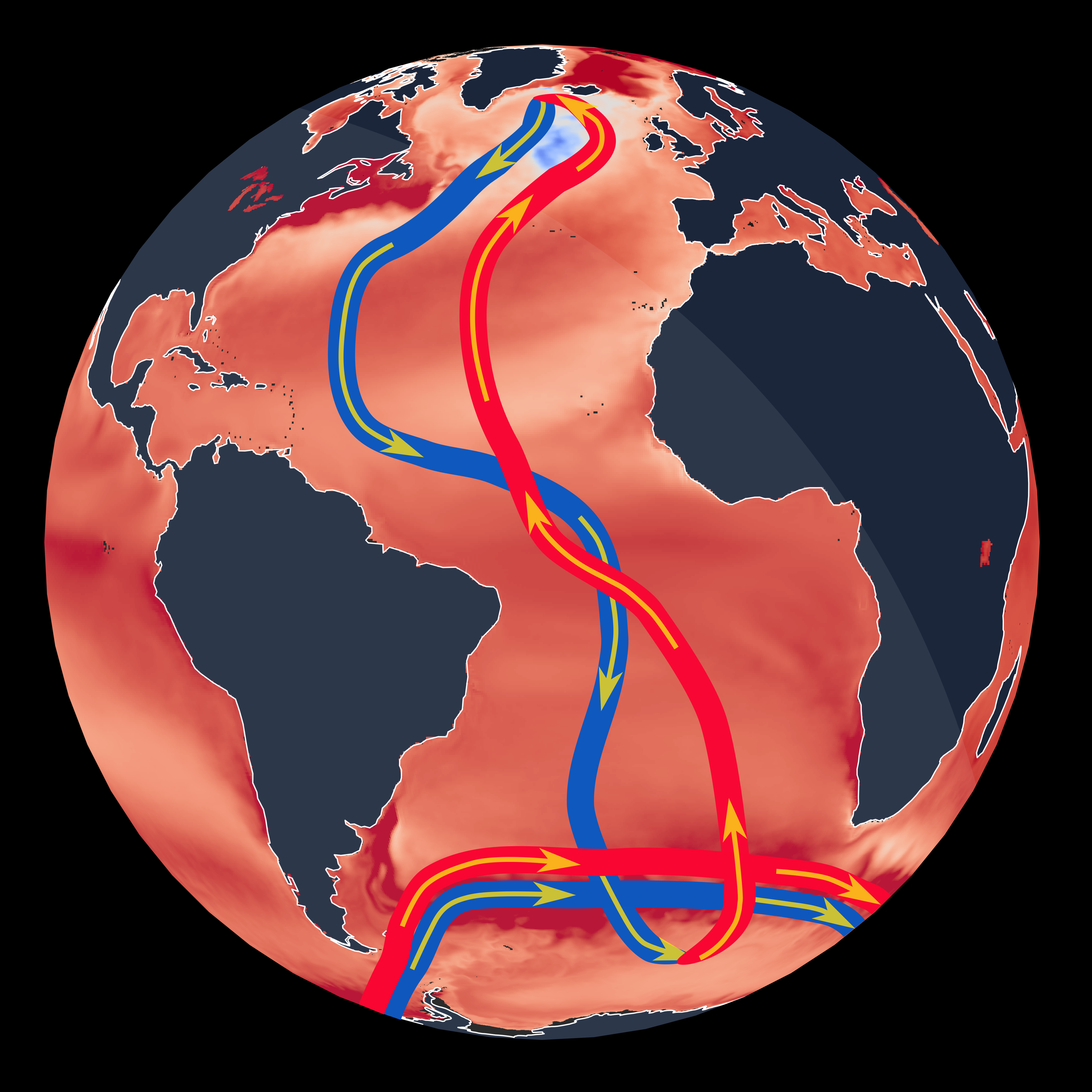 The AMOC is a major system driving water circulation around our oceans