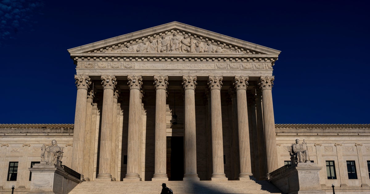 The Supreme Court is seen at day's end on Thursday, Oct. 1, 2026.