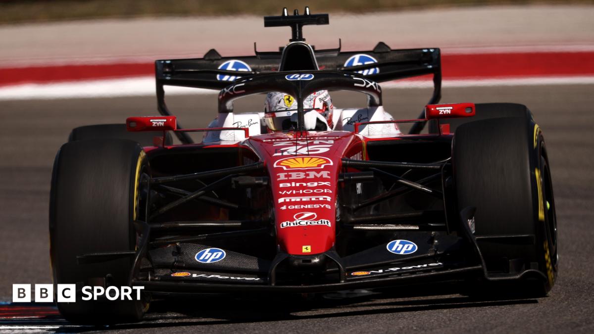 Ferrari's Charles Leclerc during US Grand Prix first practice