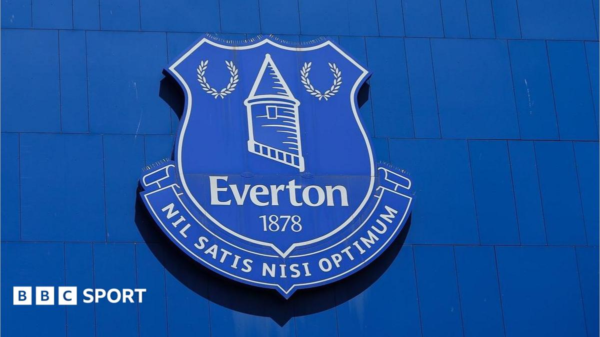 Everton's crest at Goodison Park