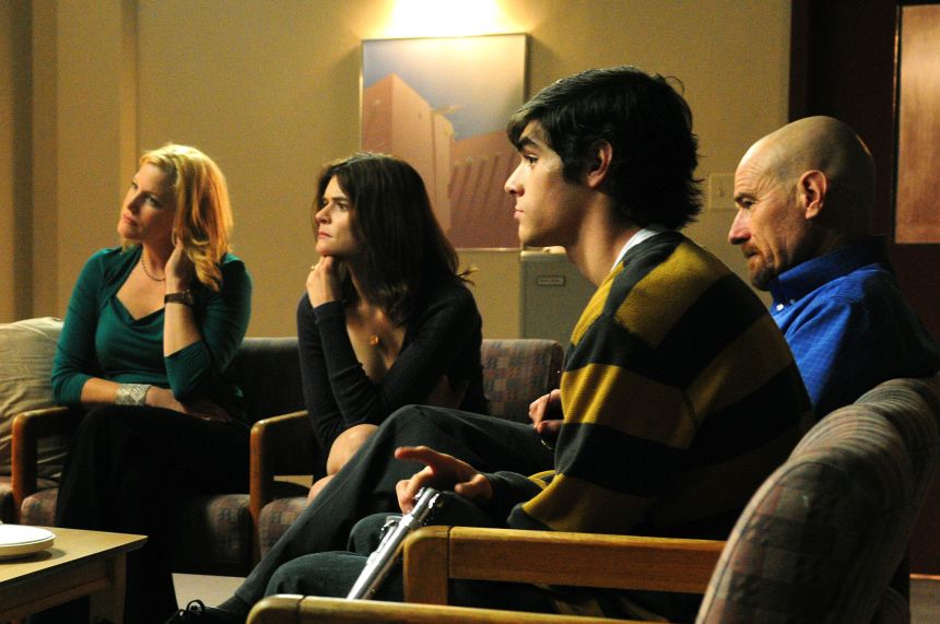 (from left) Anna Gunn, Betsy Brandt, RJ Mitte and Bryan Cranston in