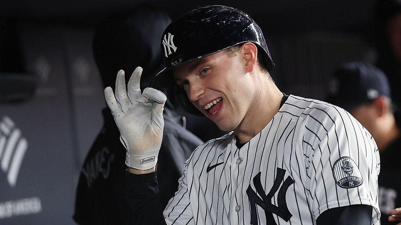 Yankees bullpen catcher head butts Ben Rice's grand slam on the fly in hilarious moment against Red Sox