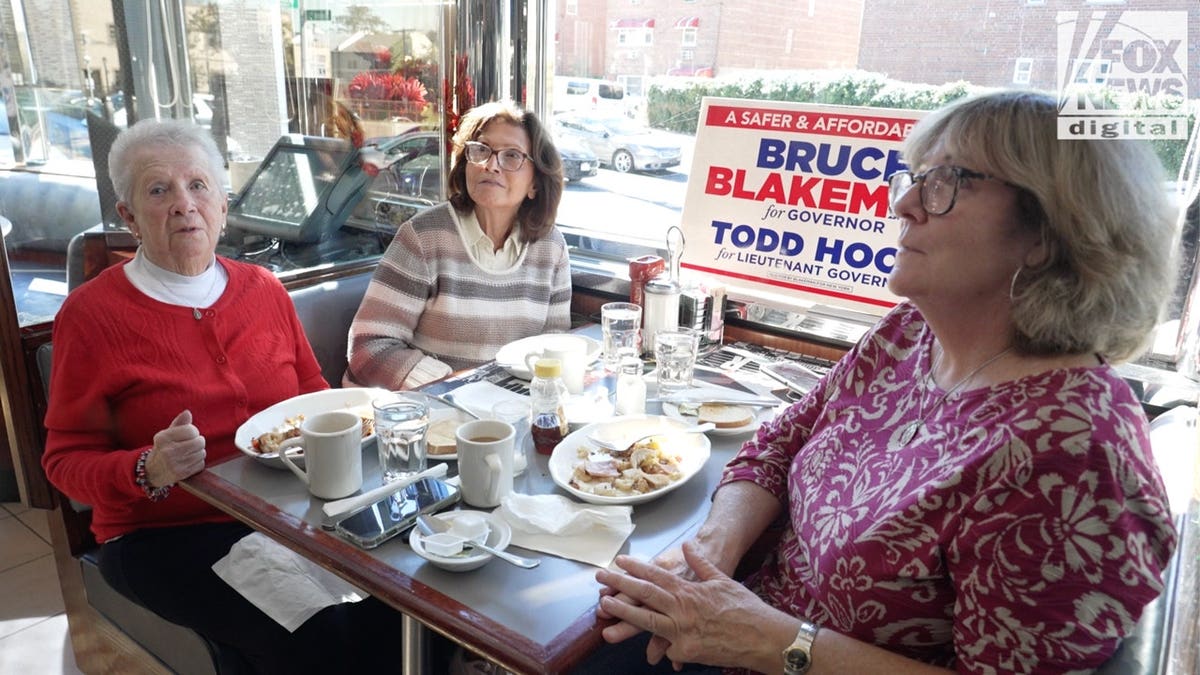 voters at diner table