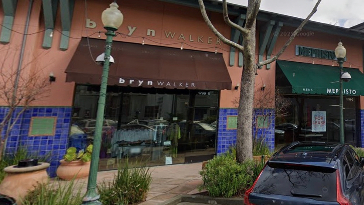 Bryn Walker clothing store with a brown awning and display windows in Berkeley, California
