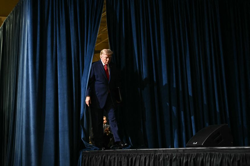 President Donald Trump arrives to deliver remarks at the Peterbilt Motors facility in Denton, Texas, on October 1.