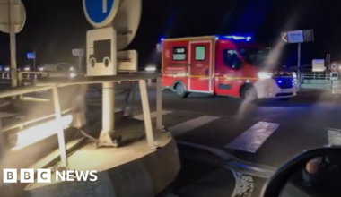 Bus hits train stopped on French side of Channel Tunnel, with 19 injured - BBC