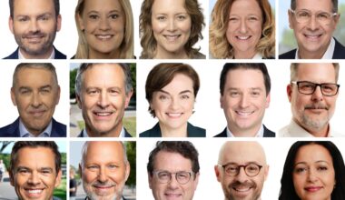 Photos of 15 candidates from five major parties