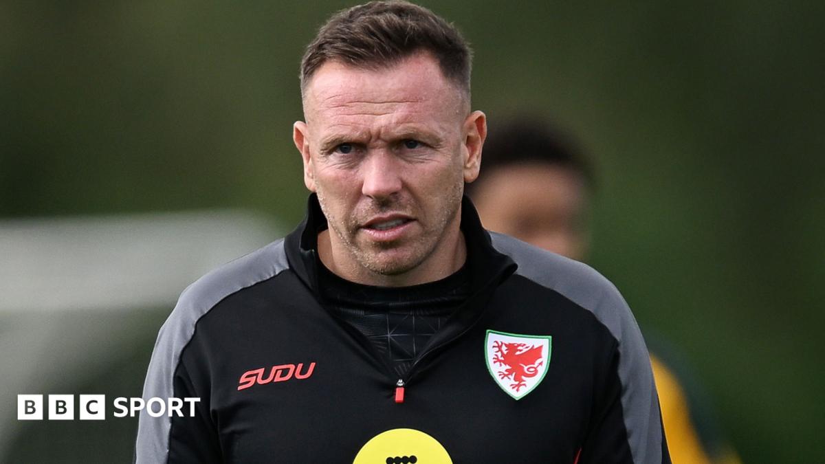 Craig Bellamy looks on during Wales training