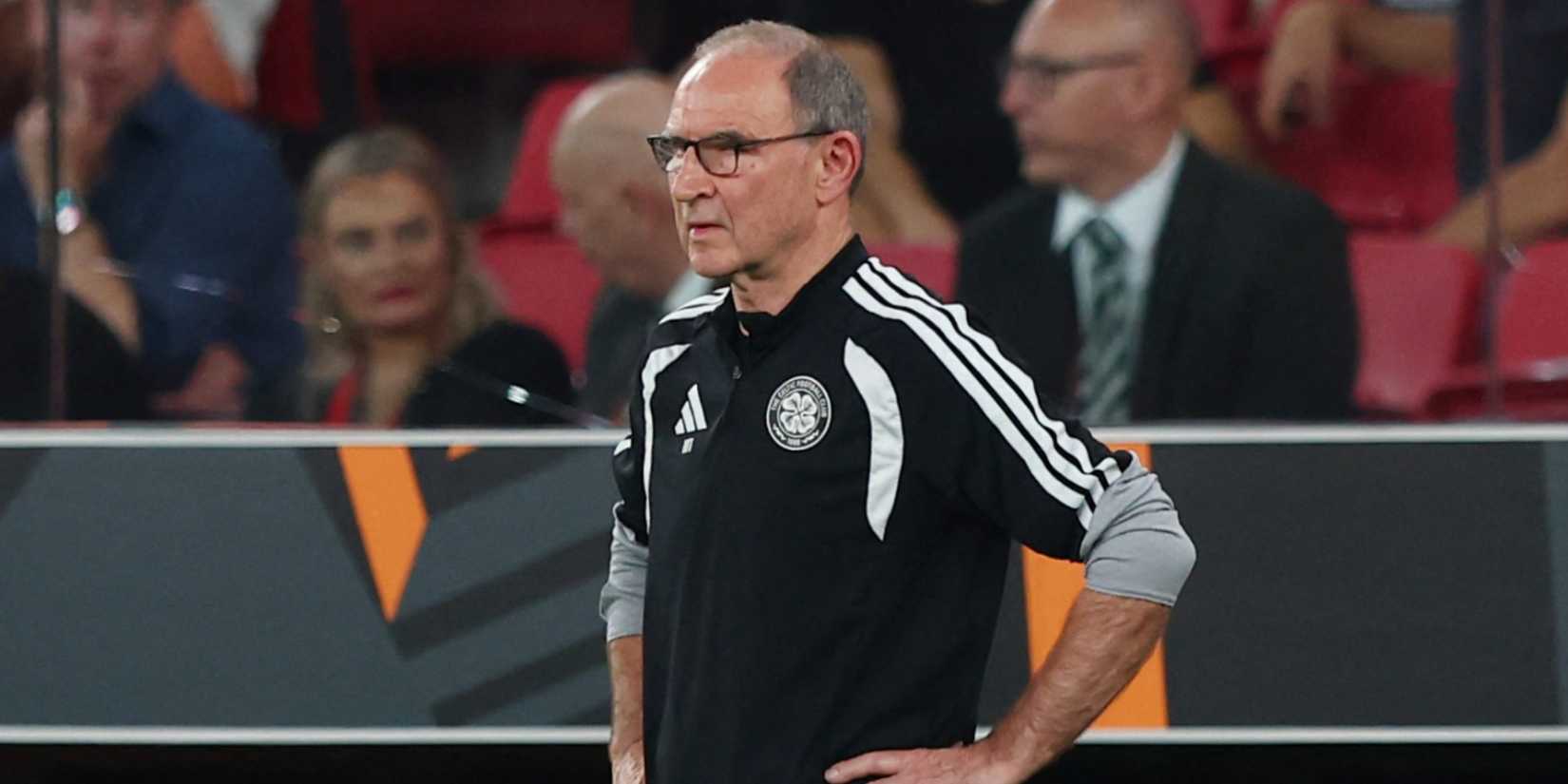 Celtic manager Martin O'Neill looks bemused during Europa League defeat to Benfica