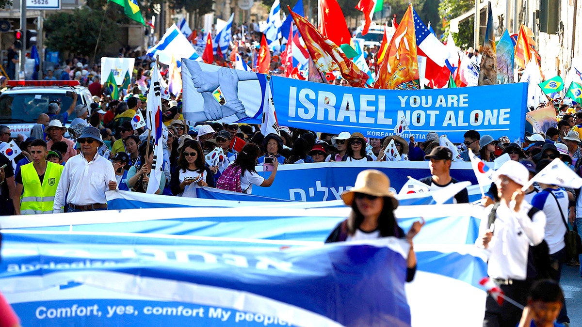 Evangelical Christian pilgrims in Israel