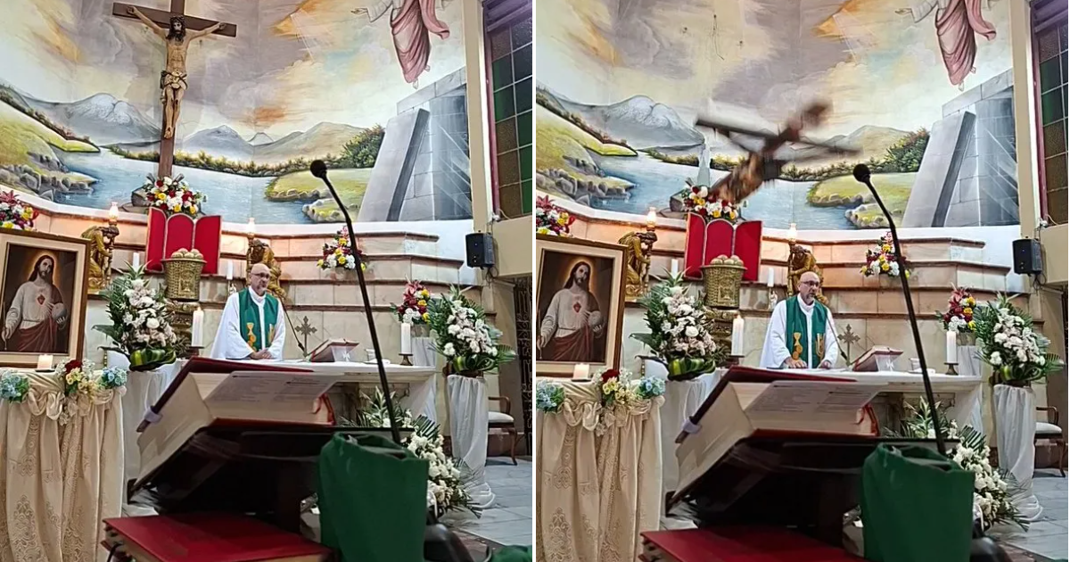 Priest crushed to death by giant cross during livestreamed Mass | News World