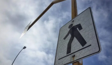 a pedestrian sign