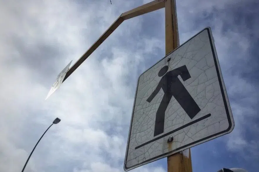 a pedestrian sign