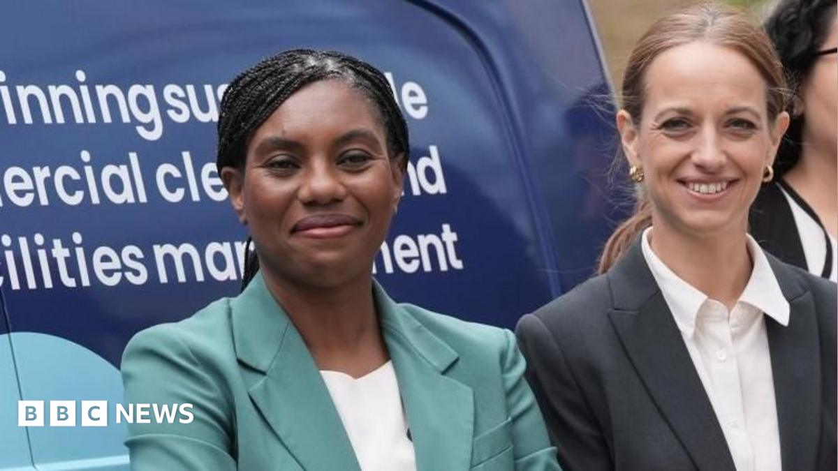 Conservative Party leader Kemi Badenoch (left) and Shadow work and pensions secretary Helen Whately in central London, 24 September