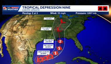 New Orleans, Louisiana bracing for Tropical Depression Nine