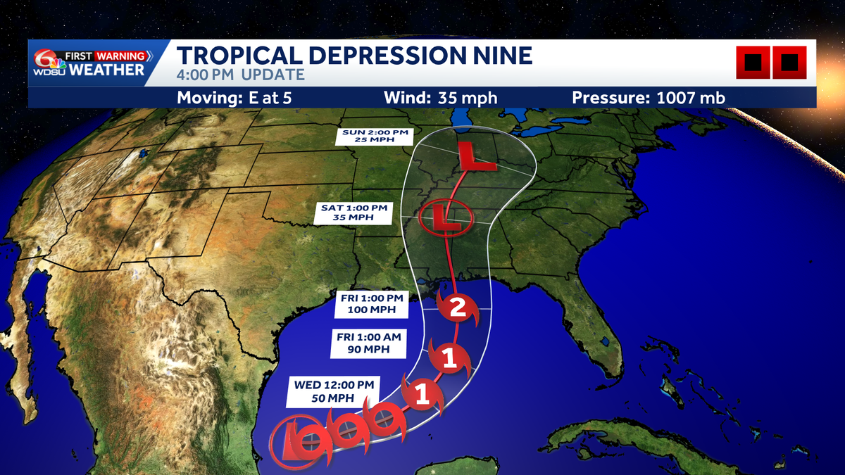 New Orleans, Louisiana bracing for Tropical Depression Nine