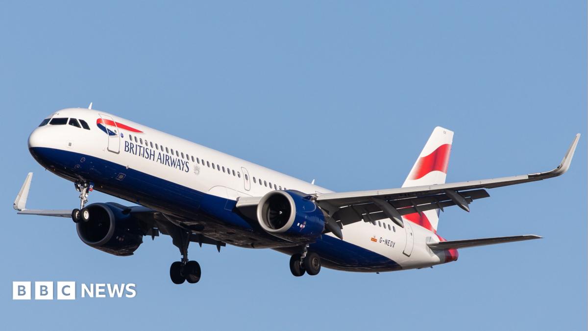A British Airways plane in flight