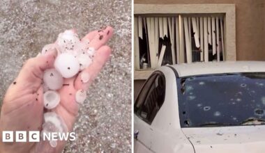 Damaging hail pelts Phoenix in rare storm