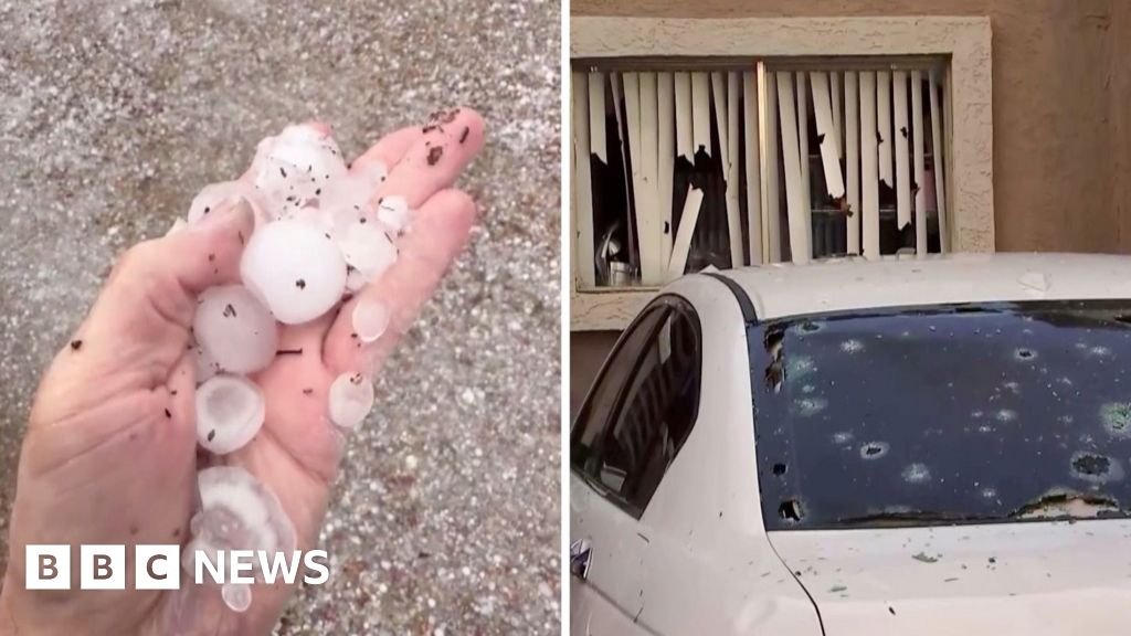 Damaging hail pelts Phoenix in rare storm