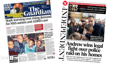 "Stark warning over rising demand for NHS autism and ADHD care" reads the headline on the front page of the Guardian.