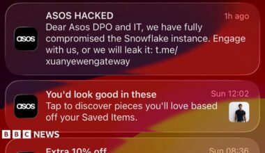 Asos says customers' personal information 'may have been accessed' after message from hackers